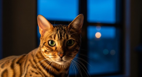 Miados noturnos: gato acordado durante a noite